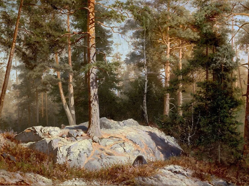 1837-Carl Ferdinand Hernlund - Tra i pini
